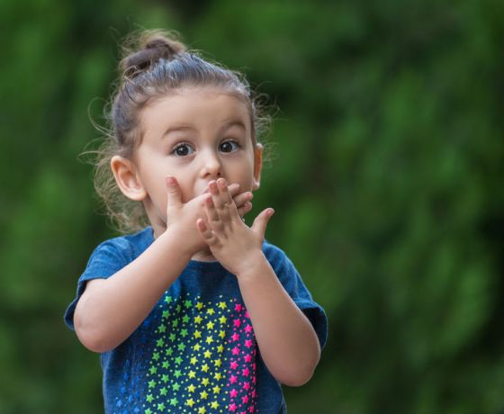 Surprised little girl