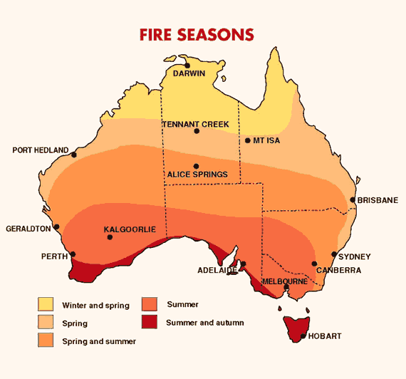 Fire seasons BOM infographic