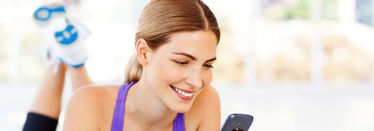 Woman on her mobile phone