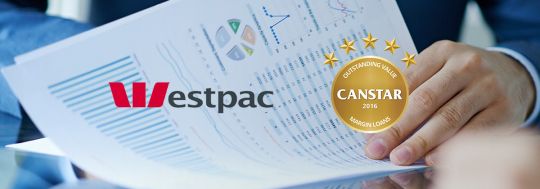 Westpac is one of the 2016 winners of CANSTAR's Award for Outstanding Value Margin Loans