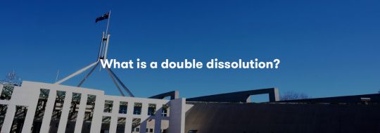 Government threatens a double dissolution election