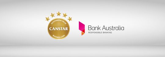 Bank Australia's Commercially Secured Overdraft received a 5-star rating from CANSTAR in 2016 for Business Loans in our Overdraft profile.