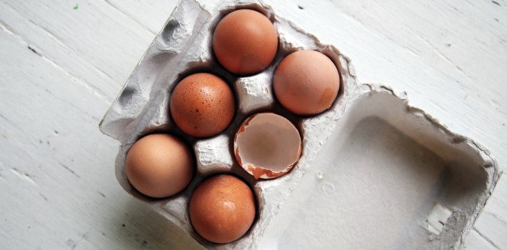 Eggs in a carton for investing