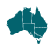 australia map star rating icon
