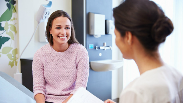 young woman at doctor's appointment