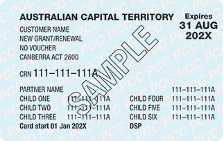 Pensioner Concession Card