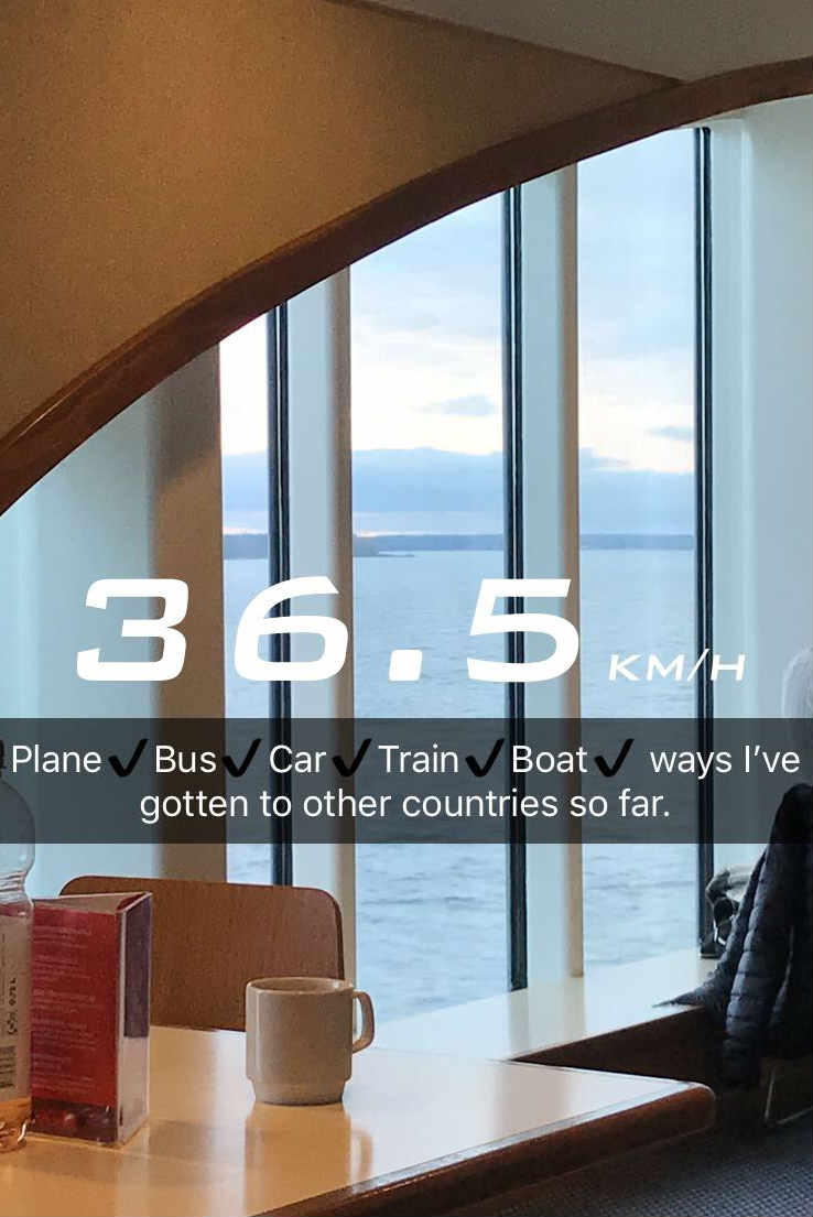 Maddie Clarey snap on a ferry