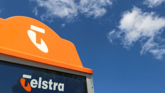 Telstra shares down