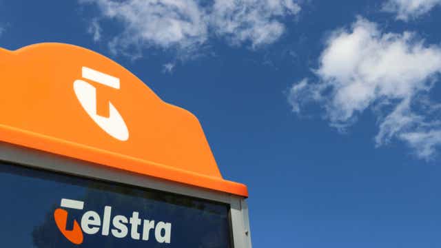 Telstra shares down