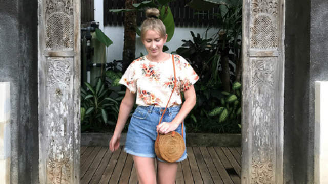 Emily shopping in Bali