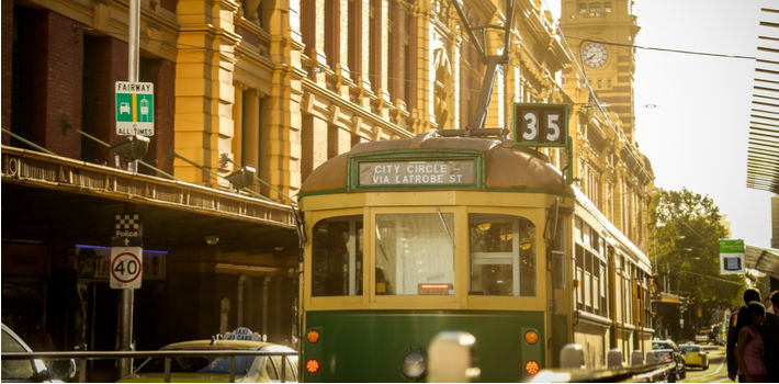 Melbourne city tram
