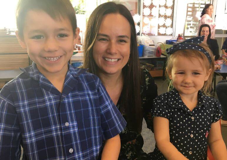 Dannika Patterson and children - Coles Stikeez campaign