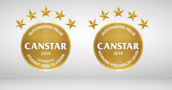 Canstar’s 2019 award winning overseas student working visa health cover 