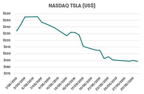 Telsa Share Price 2019