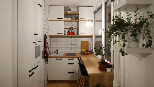A super-compact kitchen.