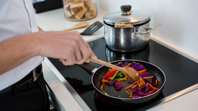 A ceramic-glass cooktop.