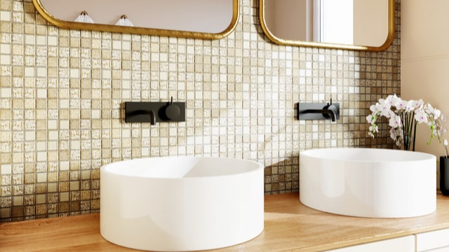 Gold feature tiles