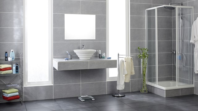 grey bathroom tiles