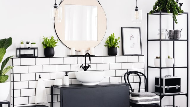 white tiles