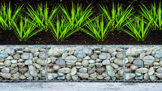 A gabion garden edge, from Whites Group. Image: whitesgroup.com.au