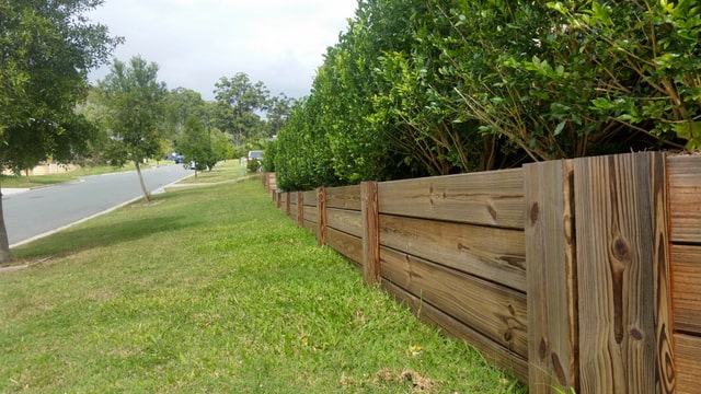 timber retaining wall