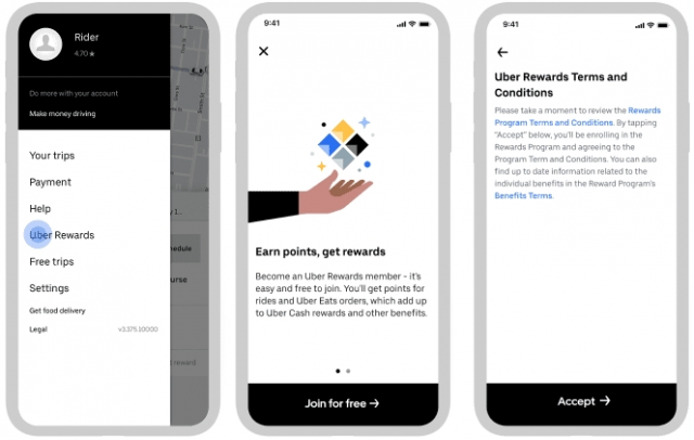 uber rewards sign up process