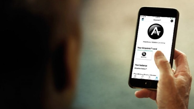 Airpoints on mobile phone