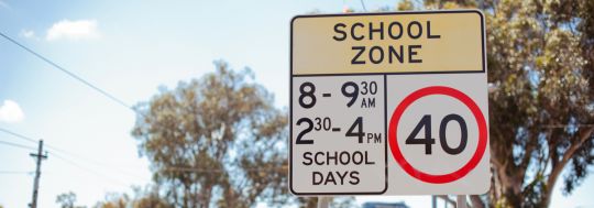 school zone sign