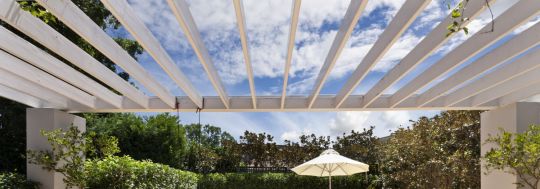 Pergola view from underneath