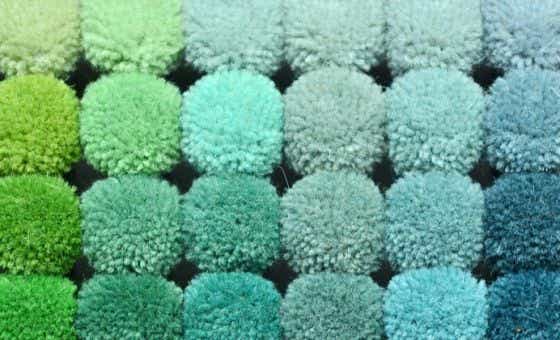 Coloured carpet samples