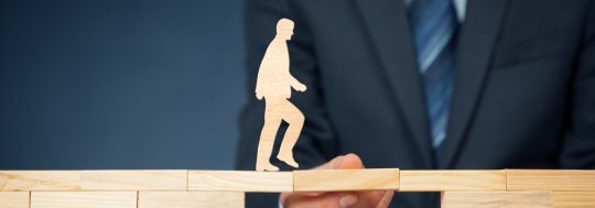 life insurance man crossing bridge protection