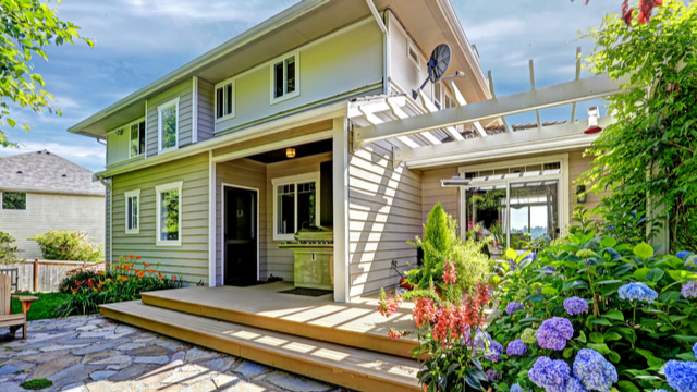 House with a pergola