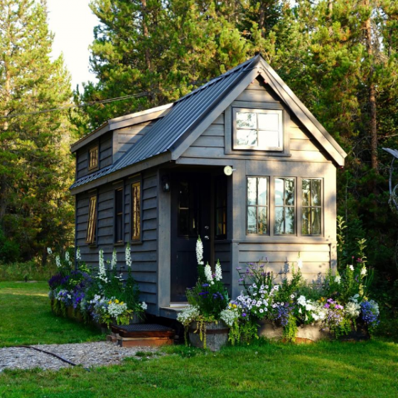 A small house in the rustic style