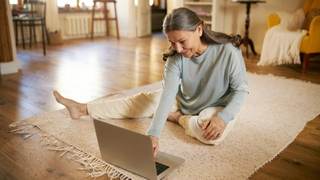 Laptop posture at home