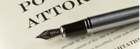 Signing power of attorney