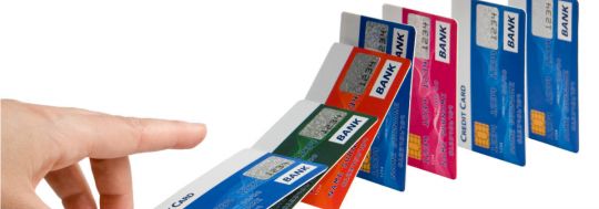 credit cards tumbling