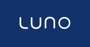 Luno Logo - White font on dark blue background 