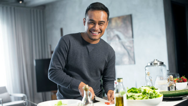 Man preparing food