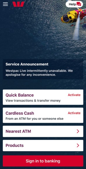 Westpac Live unavailable due to outage 7 September 2020