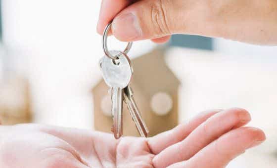 handing over the keys to a home