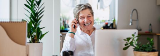 retiree looking at investment returns