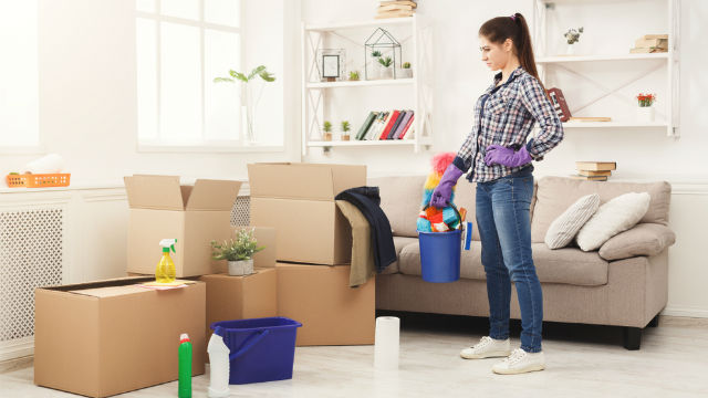 Woman cleaning