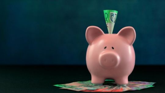 Piggy bank saving for retirement