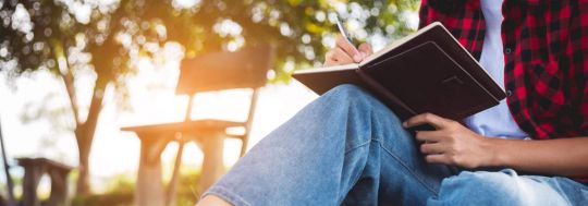 Writing in a journal