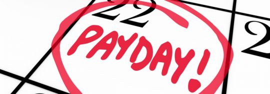 Payday on calendar