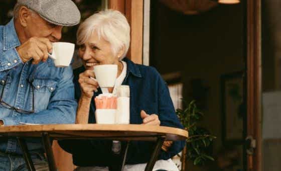 Older Couple Coffee