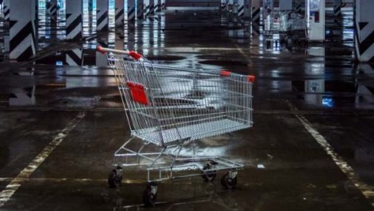 Abandoned cart in carpark