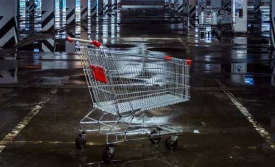 Abandoned cart in carpark