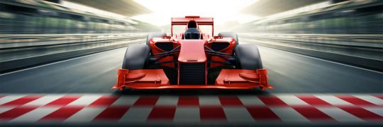 Tax deadline concept - race car
