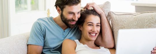 Couple on laptop